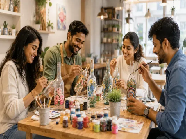 Brush & Bloom: A Glass Bottle Painting Workshop