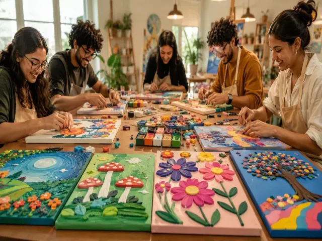 Clay on Canvas: Colourful 3D Art Workshop