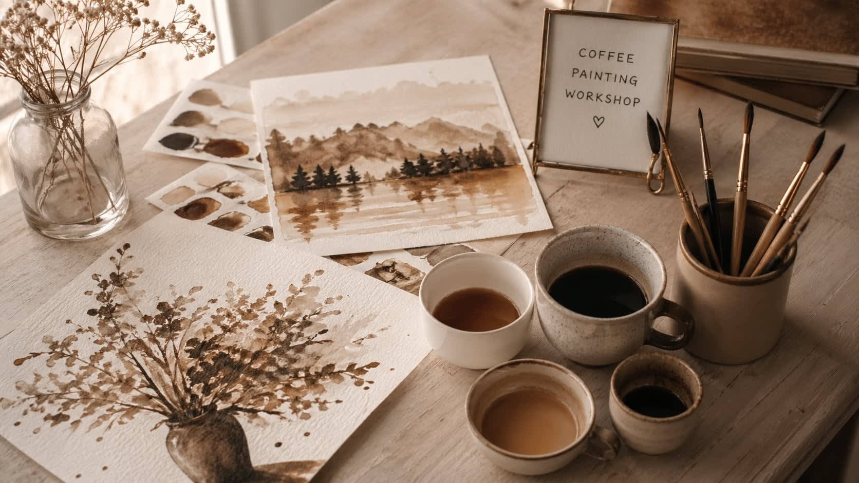 Brew & Brush : Coffee Painting — Workshop in Bhubaneswar